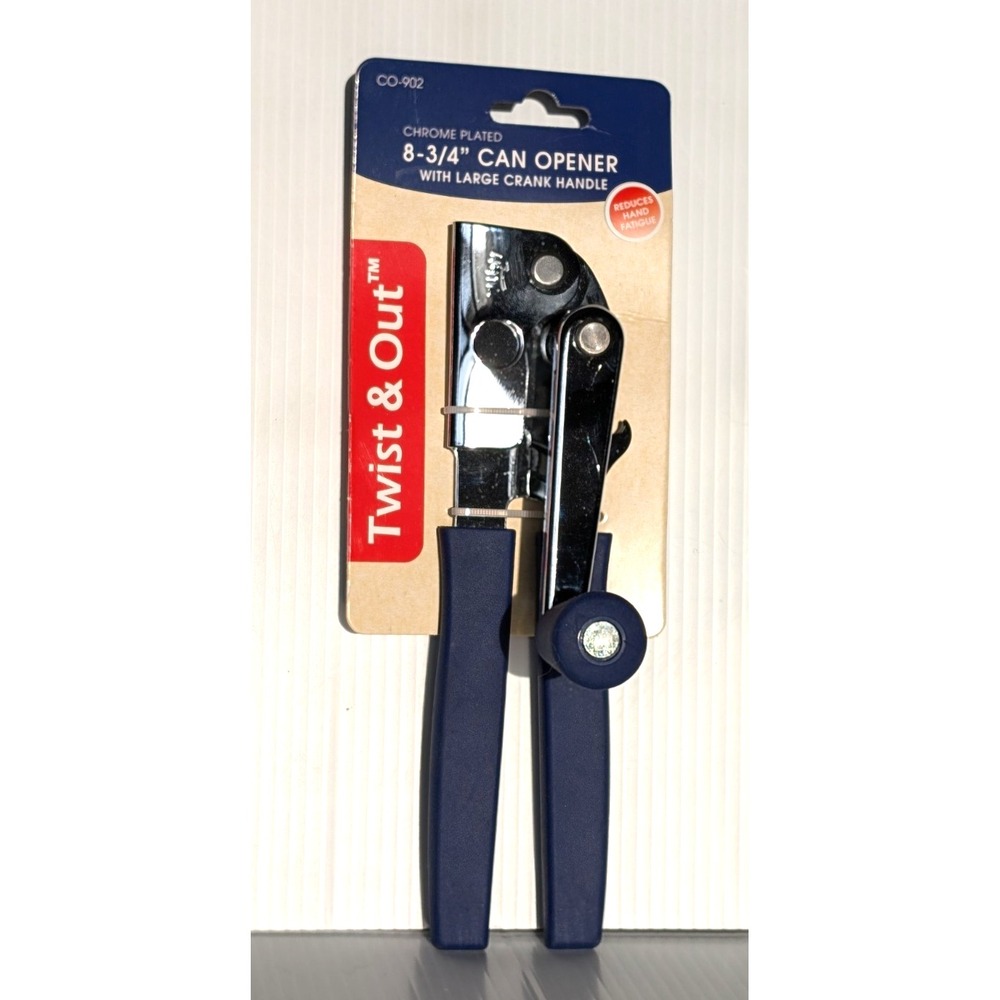 Winco CO-902 Twist & Out Chrome-Plated Can Opener 8-3/4 Inch Long, with Crank